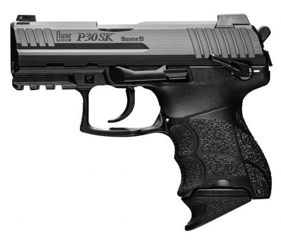 HK P30SK V3 10 Round DA/SA 9mm Pistol With Night Sights, Black – 81000087