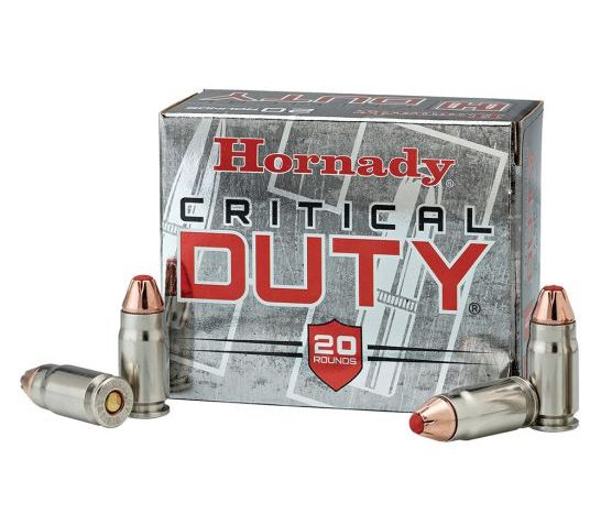 Hornady Critical Duty 124 gr Flexlock 9mm +P Ammunition, 25 Rounds – 90216