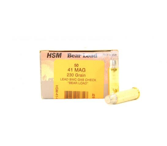 HSM 41 Magnum 230gr SWC-GC Bear Load Ammunition 50rds – HSM-41-4-N