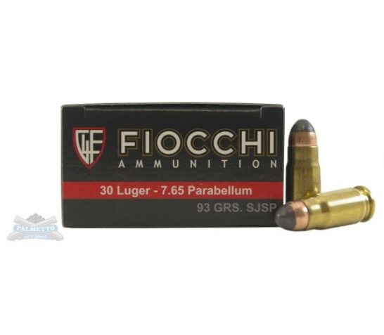 Fiocchi 30 Luger SJSP 93gr 50 Rounds Ammunition – 765B