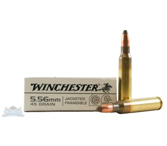 Winchester 5.56 Ammo 50 Grain Jacketed Frangible, 20 rds/box – USA556JF