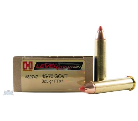 Hornady 45-70 Gov’t 325gr FTX LeverEvolution Ammunition 20rds – 82747