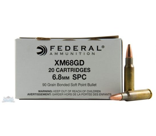 Federal 6.8mm SPC 90gr Bonded SP Ammunition 20rds – XM68GD