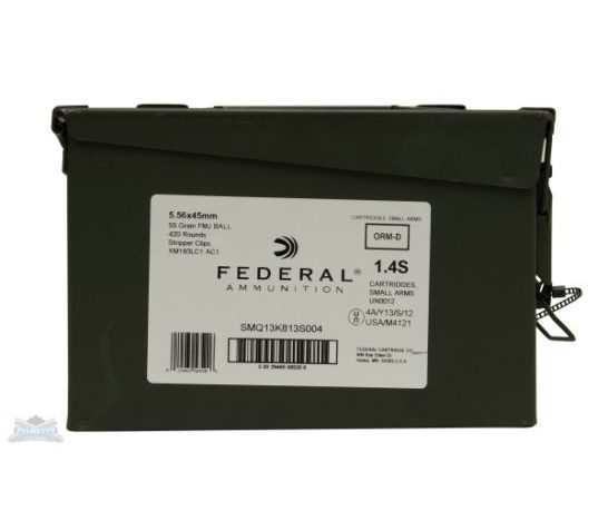 Federal 5.56 NATO 55gr FMJ 420rds in Ammo Can – XM193LC1 AC1