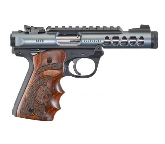 Ruger Mark IV 22/45 Lite .22 LR Pistol with Target Grips, Diamond Gray – 43921
