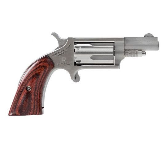North American Arms 1.125" Boot Grip 22 Magnum Revolver, Stainless – 22MSGBG