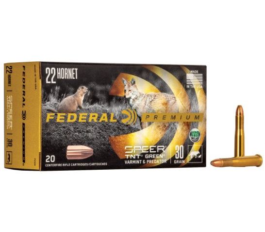 Federal .22 Hornet 30 gr V-SHOK 20 Rounds Ammunition – P22D