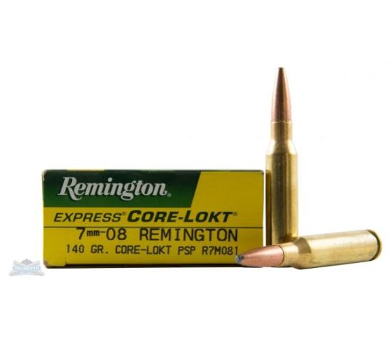 Remington 7mm-08 140gr Core-Lokt PSP Ammunition 20rds – R7M081