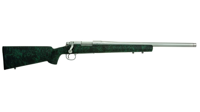 Remington, 700 5-R, Bolt Action Rifle, 300 Win, 24" Stainless Threaded Barrel, Black With Green Webbing HS Precision Stock, 3 Rounds, X-Mark Pro Trigger, Right Hand