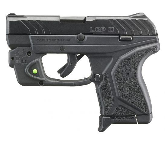 Ruger LCP II .380 ACP Pistol With Viridian Green Laser, Black – 13711