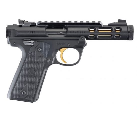 Ruger Mark IV 22/45 Lite 22 LR Gold Barrel Pistol, Black – 43927