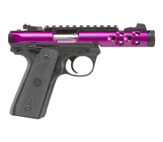 Ruger Mark IV Lite .22 LR Pistol With Threaded Barrel, Purple/Black – 43915