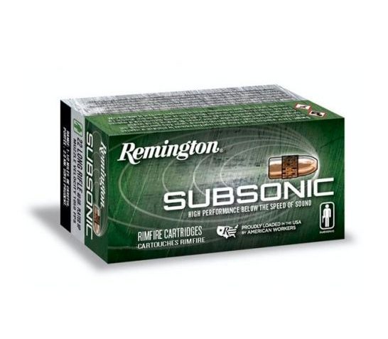Remington 22 Subsonic Ammo .22 LR 40 gr HP 100 Rounds – S22HP1A