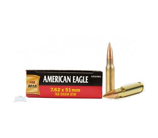 American Eagle 7.62x51mm M1A 168gr OTM Ammunition 20rds – A76251M1A