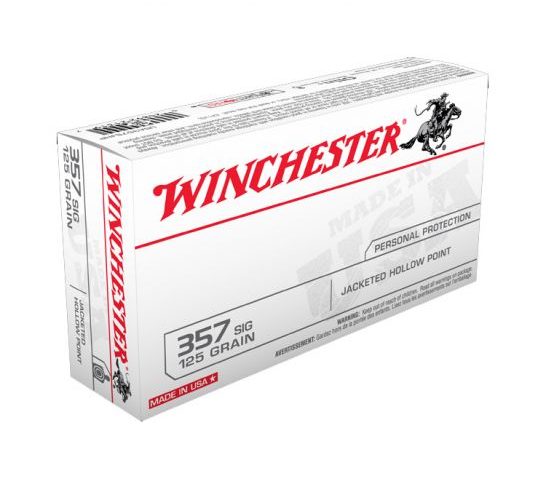 Winchester USA 357 Sig 125gr JHP Ammunition 50rds – USA357SJHP