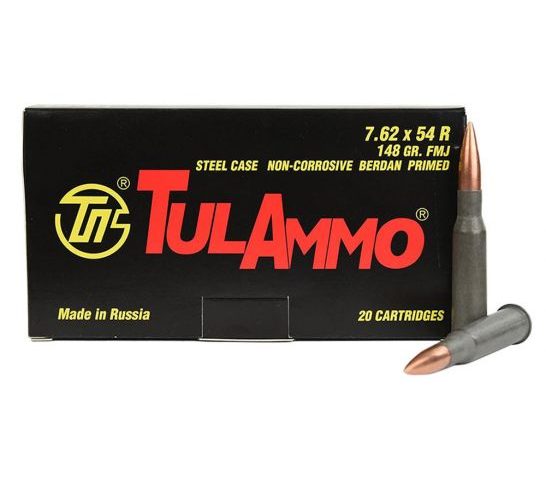 Tula 7.62x54R 148gr FMJ Steel Case Ammunition 20rds – TA762548