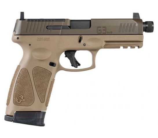 Taurus G3 Tactical TORO Full Size Optics Ready 9mm Pistol, Patriot Brown – 1-G3P941-TAC