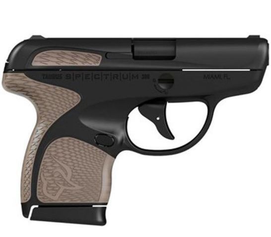 Taurus Spectrum .380 ACP Pistol, Black on Black Finish with FDE Overmold – 1007031119