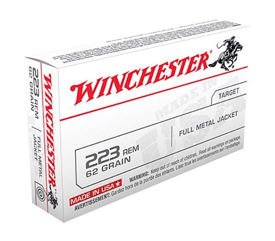 Winchester USA 223 62gr FMJ Ammunition 20rds – USA223R3