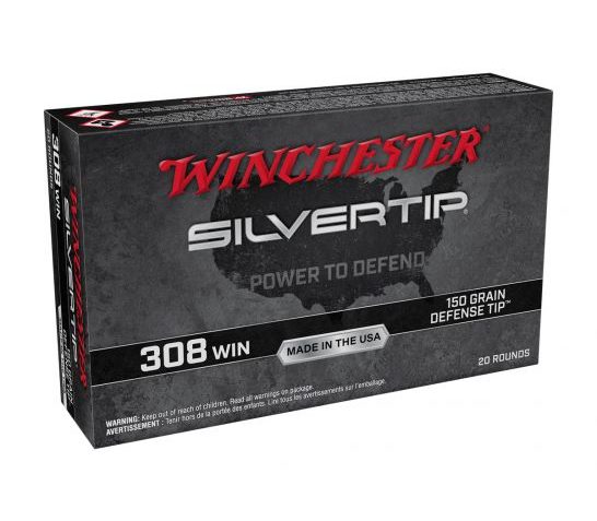 Winchester Silvertip 150 gr Defense Tip .308 Winchester Ammunition 20 Rounds – W308ST