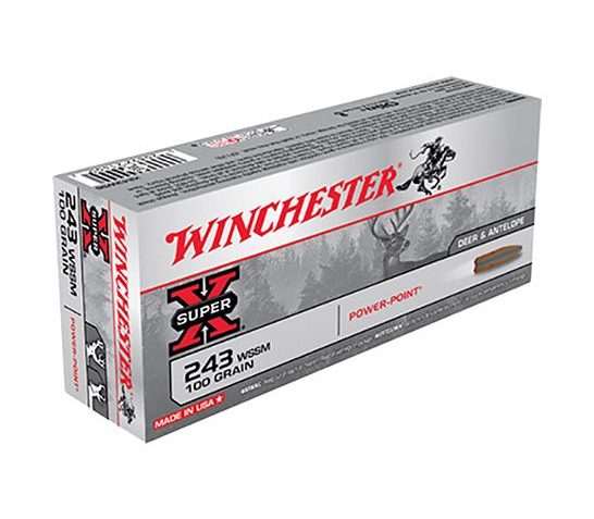 Winchester 243 WSSM 64gr Power Point Ammunition 20rds – X243WSS