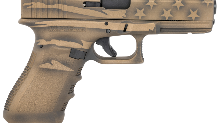 Glock PI2250204-BBBWFLAG G22 Gen3 40 S&W 4.49" 15+1 Overall Black/Coyote Battle Worn Flag Cerakote