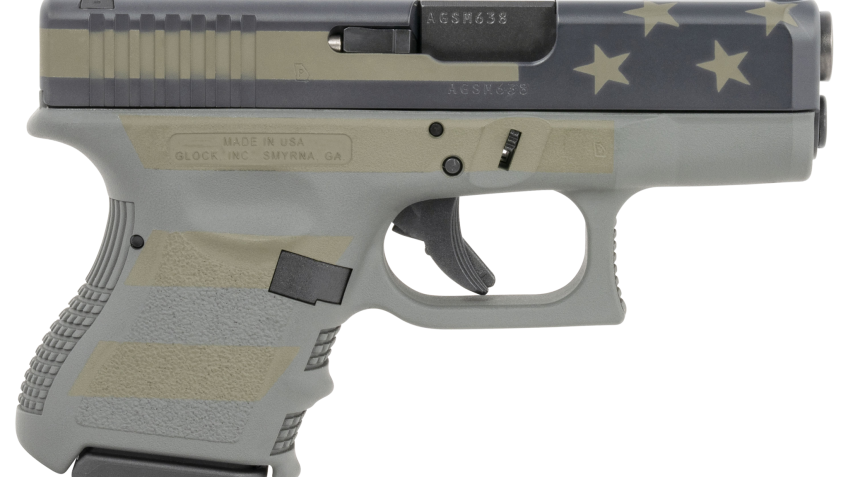 Glock 26 Gen3 Gray American Flag 9mm 3.43" Barrel 10-Rounds Fixed Sights