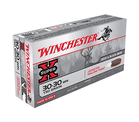 Winchester Ammo X30301 Super-X 30-30 Win 150 gr Jacketed Hollow Point (JHP) 20 Bx