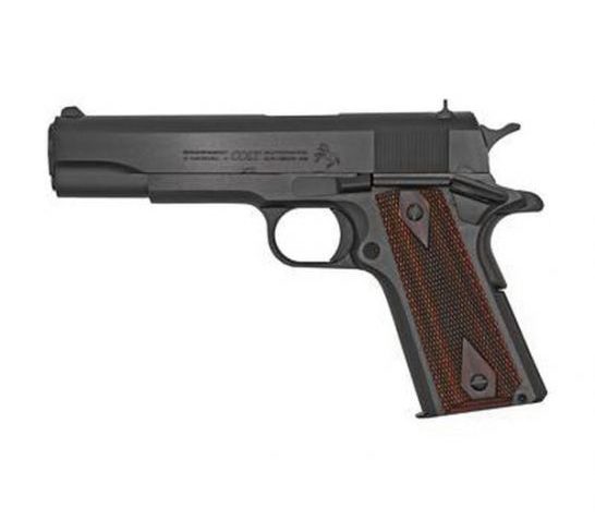 Colt Mfg O1911C 1911 Government 45 ACP 5" 7+1 Blued Blued Steel Slide Double Diamond Checkered Rosewood Grip