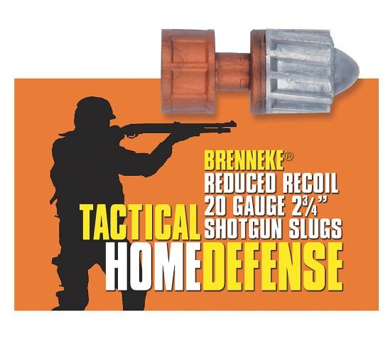 Brenneke SL202THD Tactical Home Defense 20 Gauge 2.75" 3/4 oz Slug Shot 5 Bx