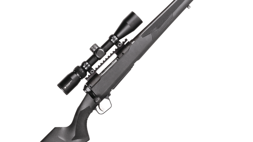 Savage Arms 110 Apex Hunter XP Bolt-Action Rifle – .243 Winchester – Carbon Steel Blued – Black Synthetic