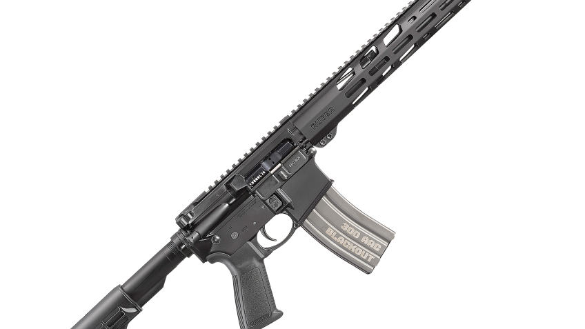 Ruger AR-556 Semi-Auto Rifle with Free-Float Handguard – .300 AAC Blackout
