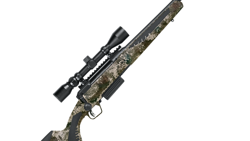 Savage 212/220 XP Bolt-Action Slug Shotgun with Scope Combo with TrueTimber Strata – 20 Gauge