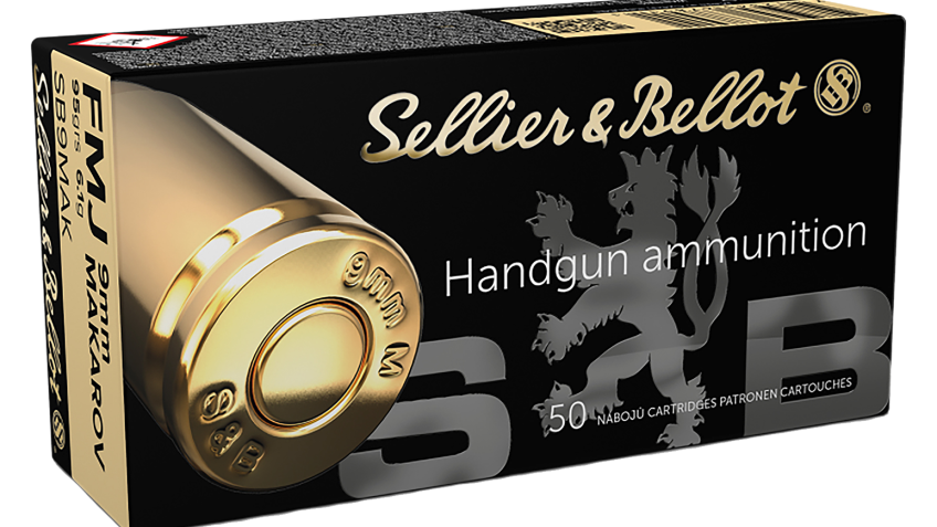 Sellier & Bellot Handgun Ammo – 9mmX18mm Makarov – 95 grain – 50 Rounds