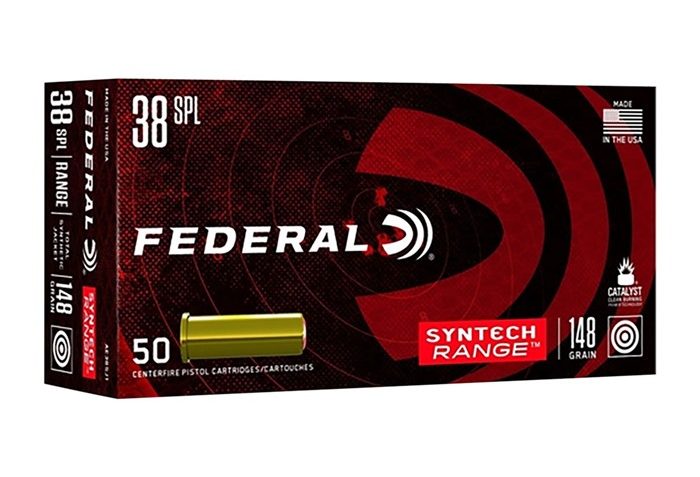 SYNTECH RANGE JACKET 38 SPECIAL AMMO – 100-054-050WB 38 SPECIAL 148GR WADCUTTER 500/CASE