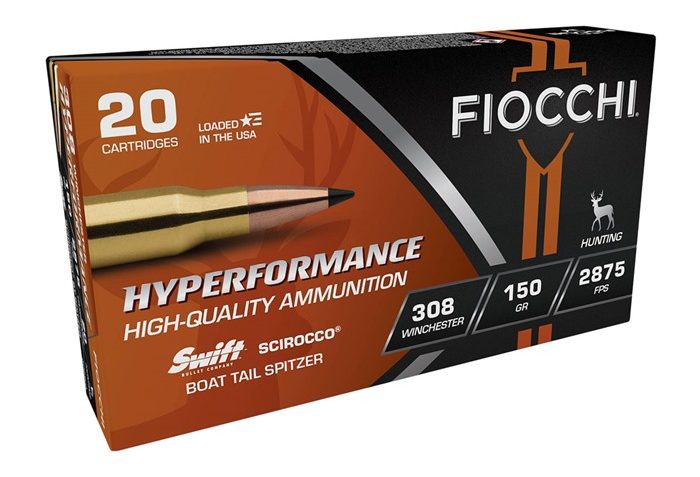 HYPERFORMANCE 308 WINCHESTER AMMO – 105-002-010WB 308 WINCHESTER 150GR SCIROCCO II POLYMER TIP 200/CASE