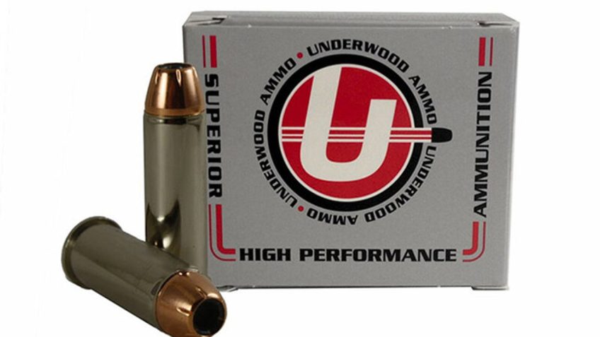 Underwood Ammo .44 Remington Magnum 180 Grain Jacketed Hollow Point Nickel Plated Brass Cased Pistol Ammo, 20 Rounds, 325