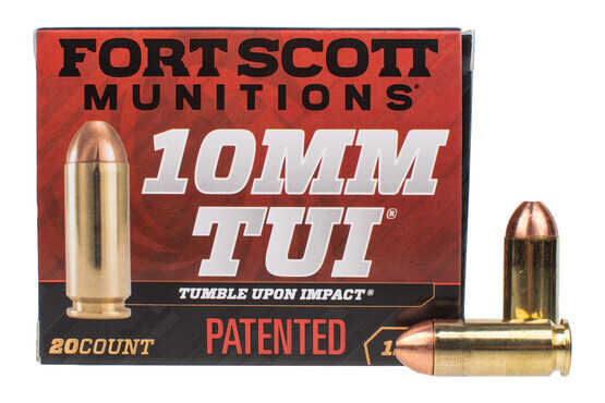 Fort Scott Munitions TUI 10mm Auto 125gr SCS Centerfire Handgun Ammo – 20 Rounds