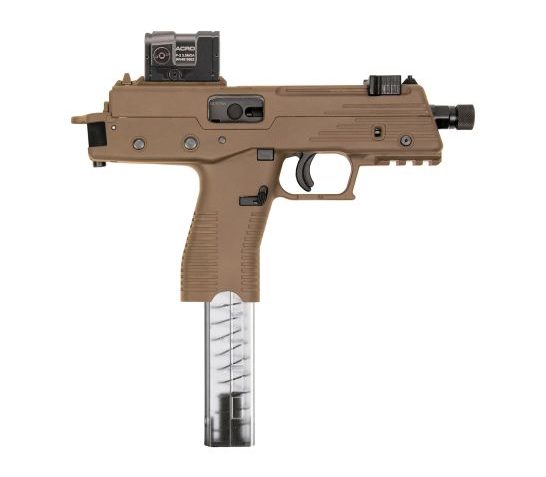 B&T TP380 .380 ACP 5″ 1:9″ 1/2×28 Bbl Coyote Pistol Package w/Aimpoint ACRO P-2, Telescopic Brace Adapter, (1) 15rd & (1) 30rd Mags BT-42001-US-CT-TB