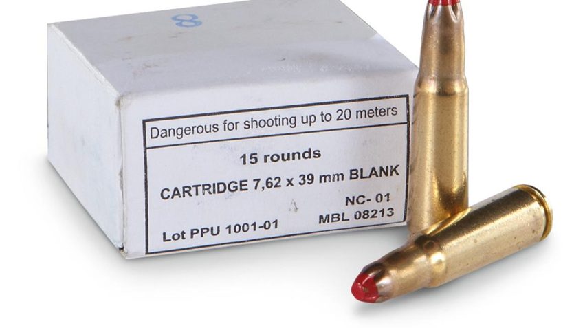 PPU, 7.62x39mm, M-68 Standard Blank Ammo, 15 Rounds