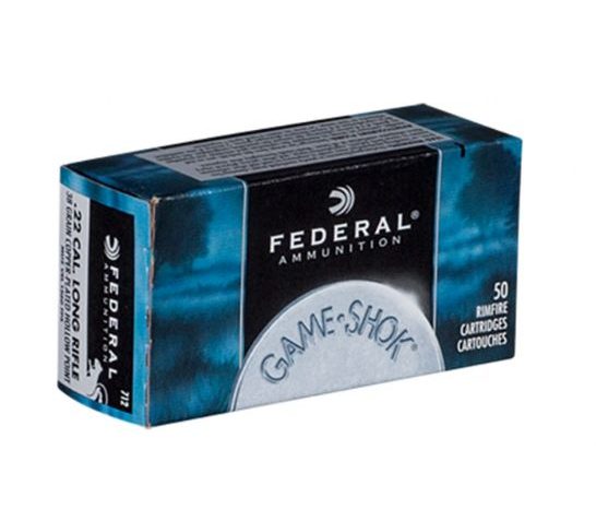 Federal Premium Small Game .22 Long Rifle 38 Grain Jacketed Hollow Point Rimfire Ammunition, 50 Rounds, 712