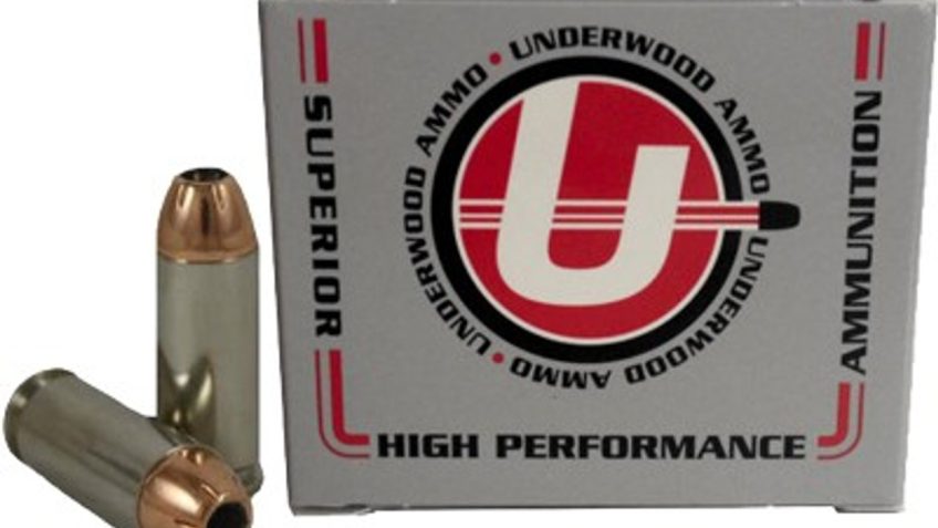 Underwood Ammo .45 Winchester Magnum 230 Grain XTP Jacketed Hollow Point Nickel Plated Brass Cased Pistol Ammo, 20 Rounds, 438