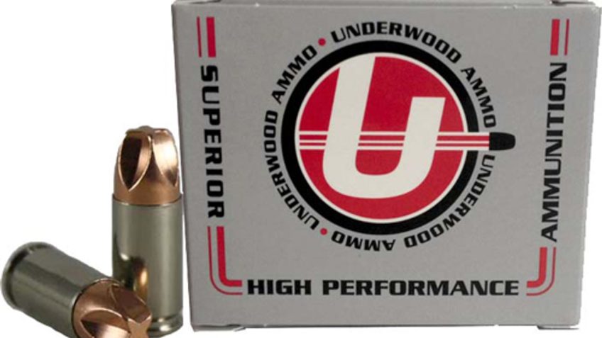 Underwood Ammo .32 ACP +P 55 Grain Solid Monolithic Nickel Plated Brass Cased Pistol Ammo, 20 Rounds, 851