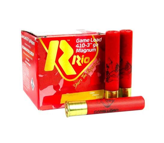 RIO Ammunition HEAVY FIELD .410GA 3 INCH 11/16OZ #8 SHOT MAX DR 25 ROUNDS PER BOX