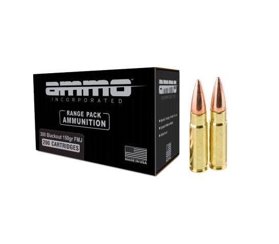 Ammo Inc Range Pack .300 Blackout Ammo 150gr FMJ, 200rds – 300B150FMJ-A200