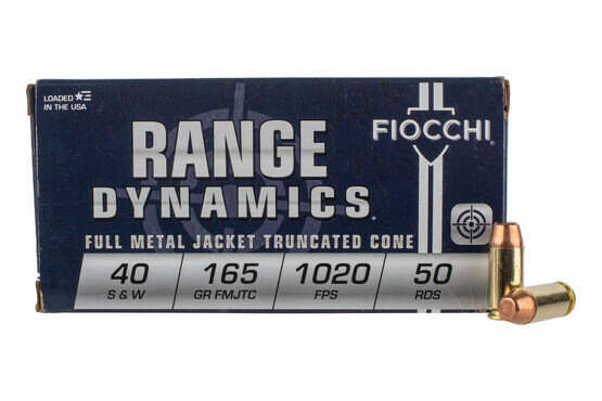 Fiocchi Shooting Dynamics Handgun Ammo – .40 S&W – 165 Grain – 50 Rounds – FMJ