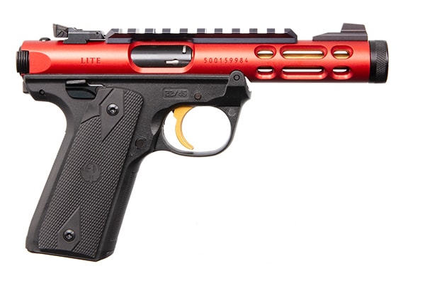 Ruger Mark IV 22 Long Rifle 4.4in Red Pistol – 10+1 Rounds