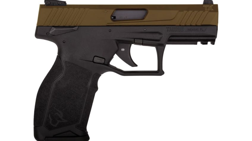 Taurus TX22 22LR 4″ Black/Burnt Bronze Pistol w/(2)16rd Mags 1-TX22141-BB