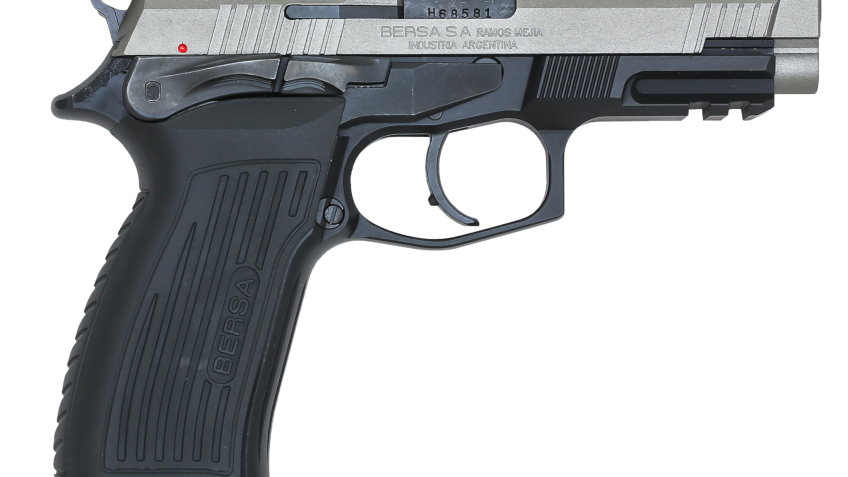 Bersa TPR9 9mm Pistol, 4.3" Barrel, Fixed Sights, Black, Silver – TPR9DT