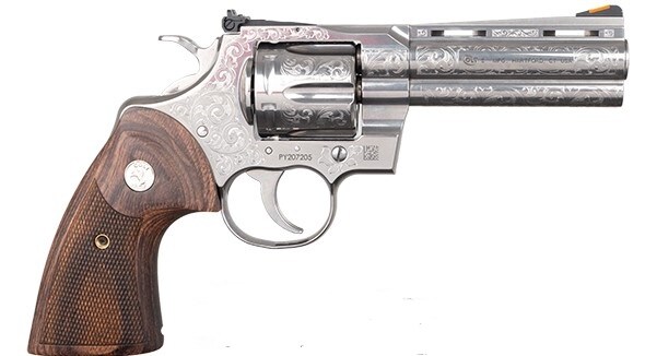 Colt Firearms Python Stainless Engraved .357 Mag / .38 SPC 3" Barrel 6-Rounds